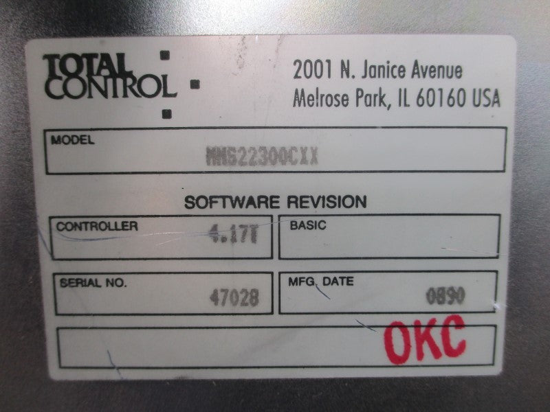 TOTAL CONTROL MMS22300CXX 120V 3A REV. 417T UNMP