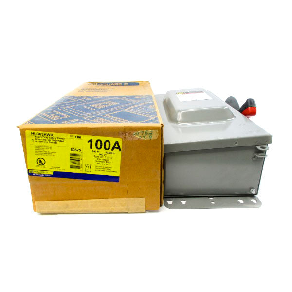 SQUARE D HU363AWK SER. F06 600VAC 100A NSMP