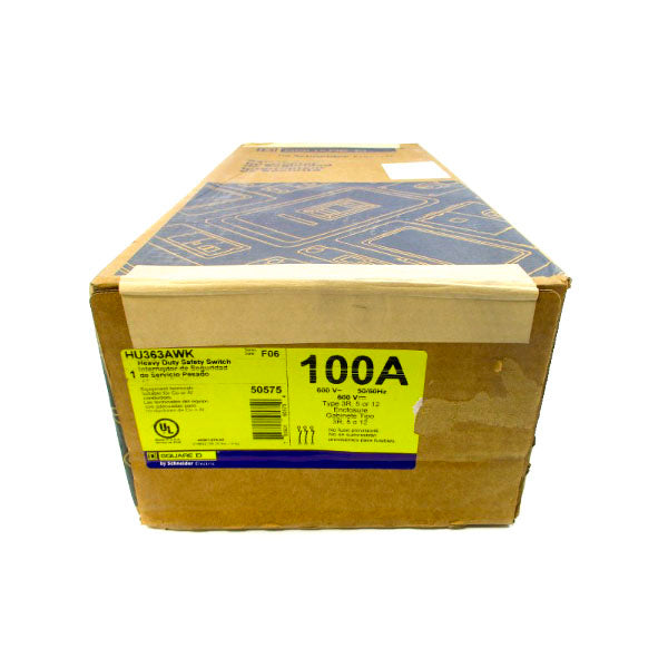 SQUARE D HU363AWK SER. F06 600V 100A NSFS
