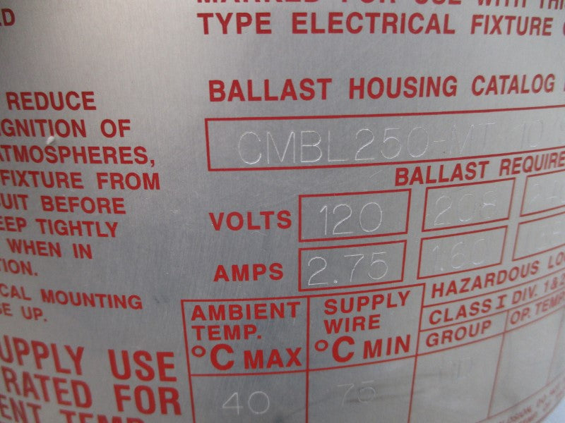 APPLETON CMBL250-MT 277V 2.75A NSMP