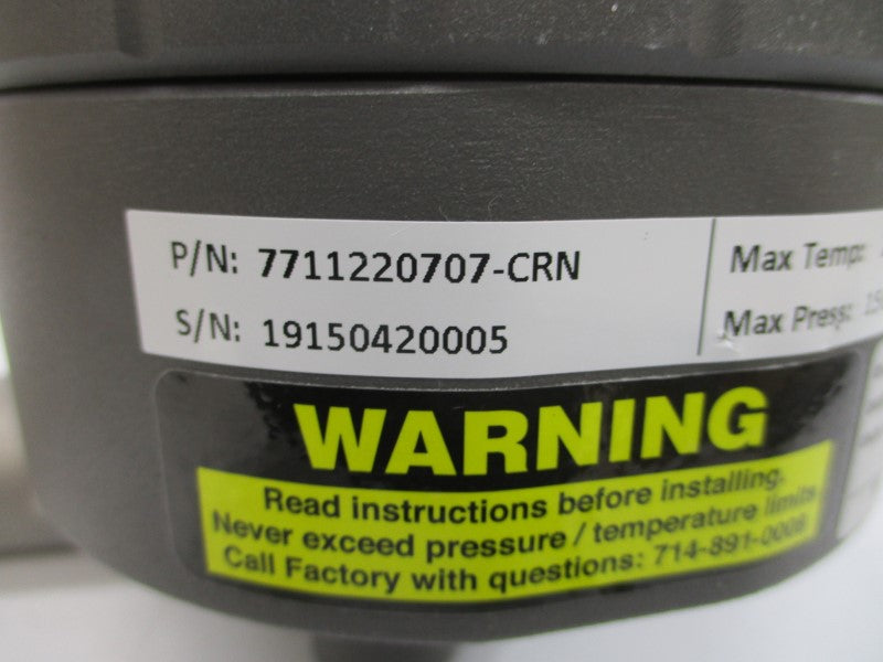 RYAN HERCO FLOW SOLUTIONS 5856.504 7711220707-CRN 1500PSI 275'F NSMP