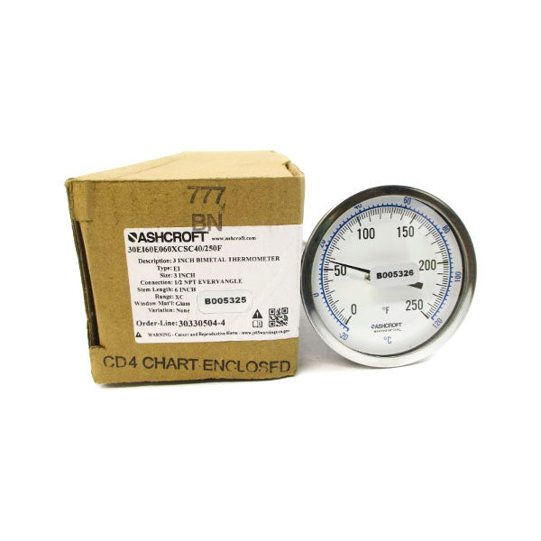 ASHCROFT 30EI60E060XCSC40 250'F 3" STEM6 NSMP