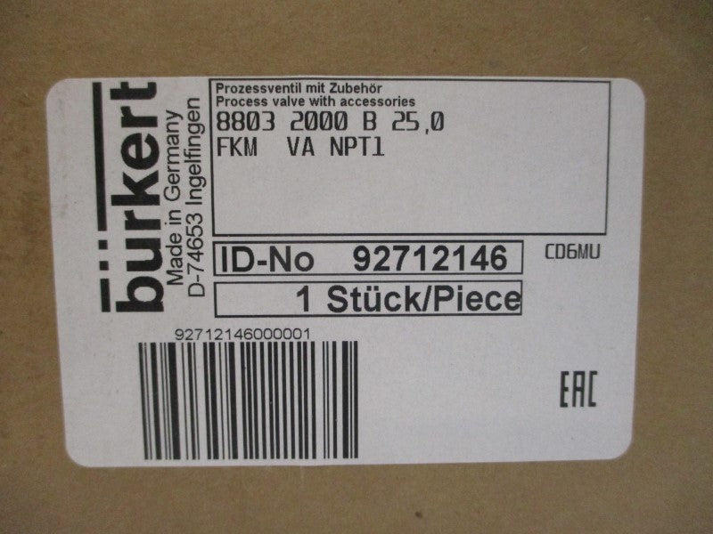 BURKERT 92712146 8803 120V 2000A 145PSI NSMP