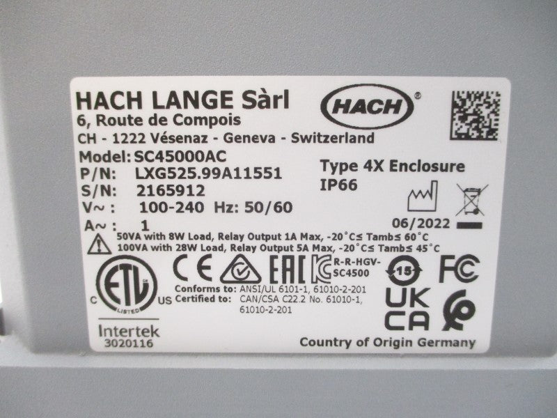 HACH LXG525.99.A11551 SC45000AC 100-240V NSNP