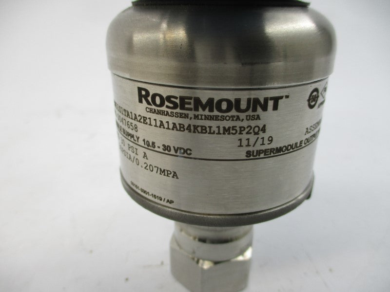 ROSEMOUNT 3051S1TA1A2E11A1AB4KBL1M5P2Q4 10.5-30VDC 0-30PSI NSNP