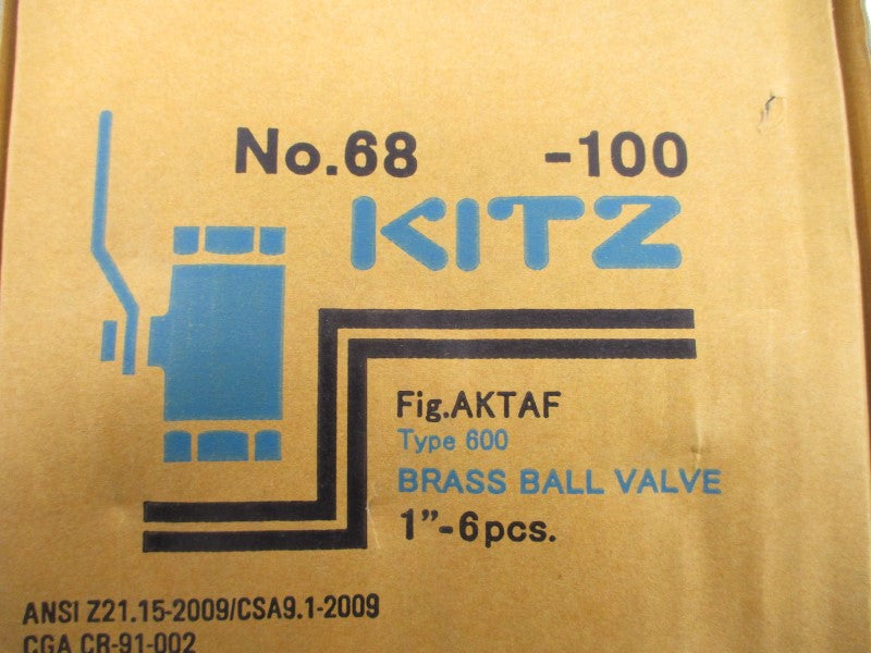KITZ 68-100 AKTAF 1" (PKG OF 6) NSMP