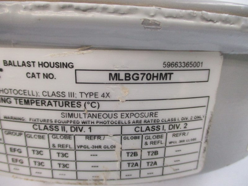 APPLETON MLBG70HMT 277V 0.85A UNMP