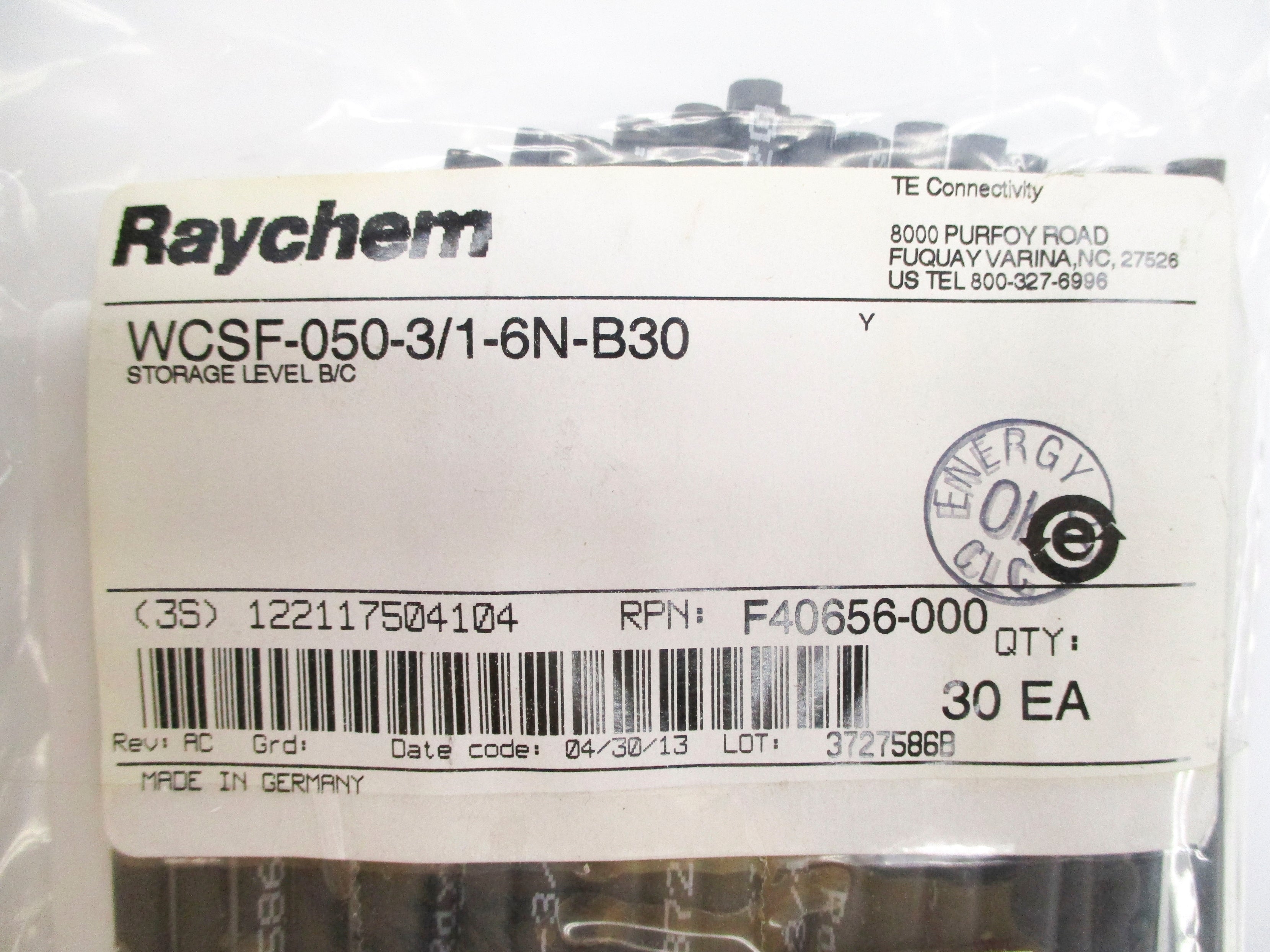 RAYCHEM WCSF-050-3/1-6N-B30 (PKG OF 30) NSMP
