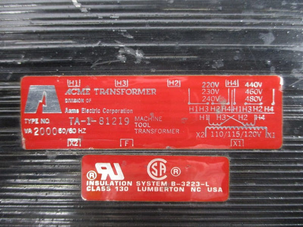 ACME TA-1-81219 480V UNMP