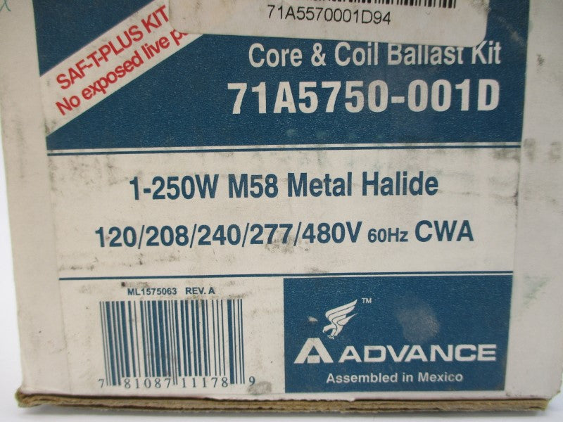 ADVANCE 71A5750-001D 480V 0.65A NSMP