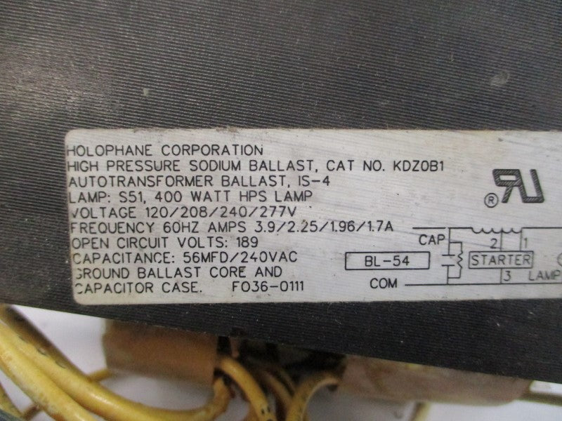 HOLOPHANE KDZ0B1 277V 3.9A NSNP