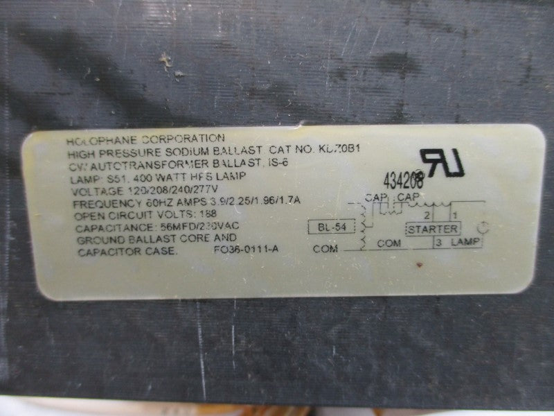 HOLOPHANE RBK400HPMTA 277V 3.9A NSMP