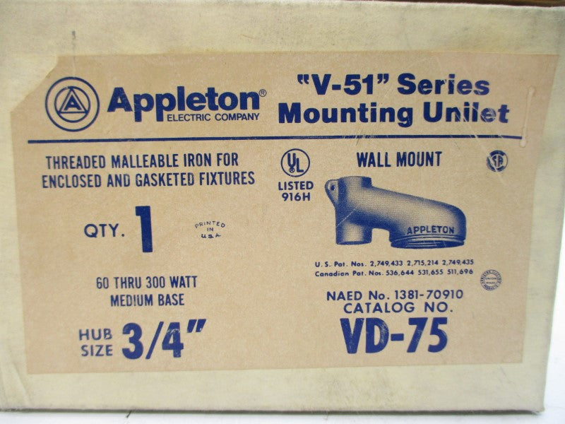 APPLETON VD-75 3/4" NSMP