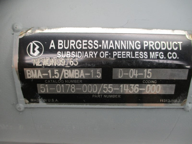BURGESS-MANNING 51-0178-000/55-1436-000 BMA-1.5/BMBA-1.5 NSMP