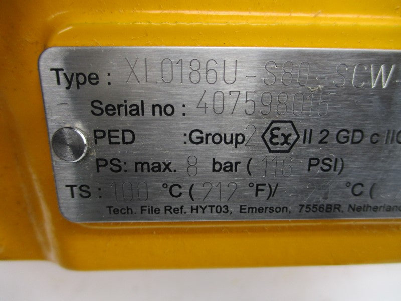 HYTORK XL0186U-S80-SCW-Y00 116PSI NSNP