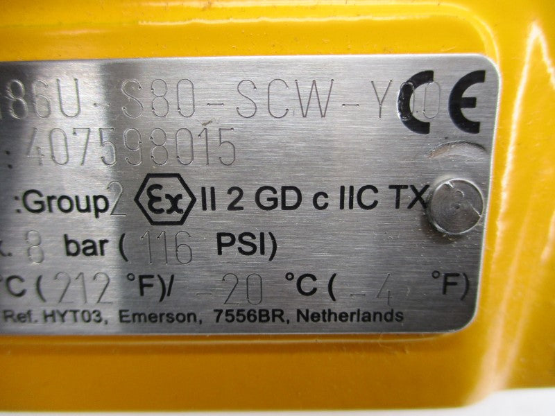 HYTORK XL0186U-S80-SCW-Y00 116PSI NSNP