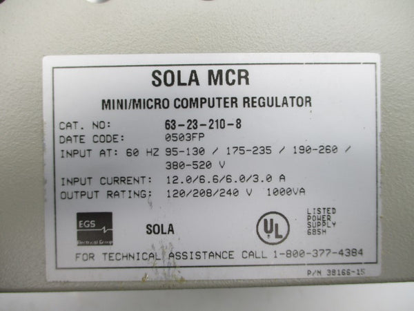 SOLA 63-23-210-8 380-520V 12.0A NSNP