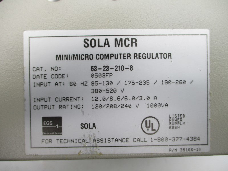 SOLA 63-23-210-8 380-520V 12.0A NSNP