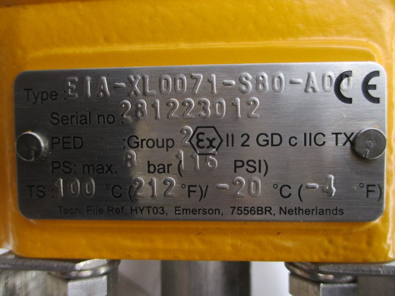 HYTORK EIA-XL0071-S80-A00 116PSI 3/4" NSNP