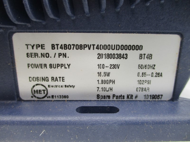 PROMINENT BT4B0708PVT4000UD000000 2018003843 100-230V 0.65-0.26A 102PSI NSMP