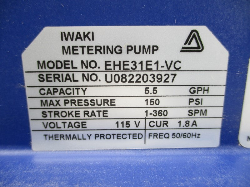 WALCHEM IWAKI EHE31E1-VC 115VAC 1.8A 150PSI NSMP