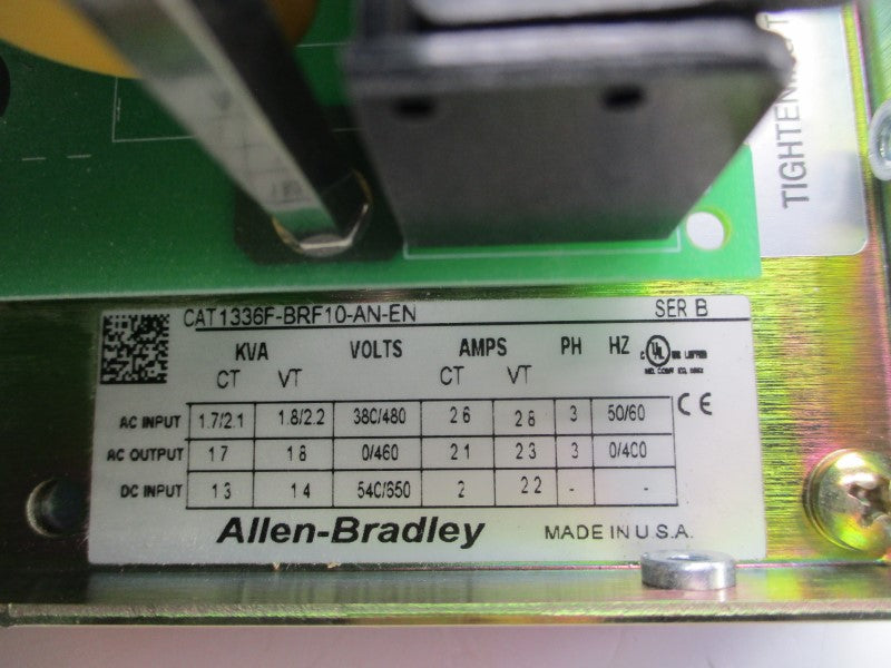 ALLEN BRADLEY 1336F-BRF10-AN-EN-L4 SER. B 380/480VAC 2.6/2.8A NSMP