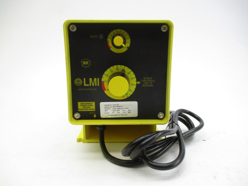 LMI MILTON ROY C141-36 120V 3.50A 25.0PSI NSMP