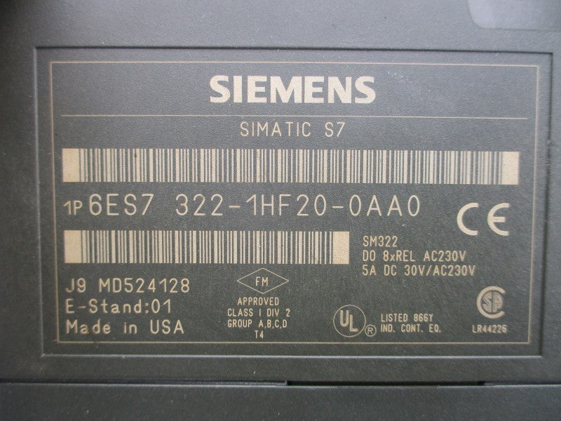 SIEMENS 6ES7322-1HF20-0AA0 230VAC 5A UNMP
