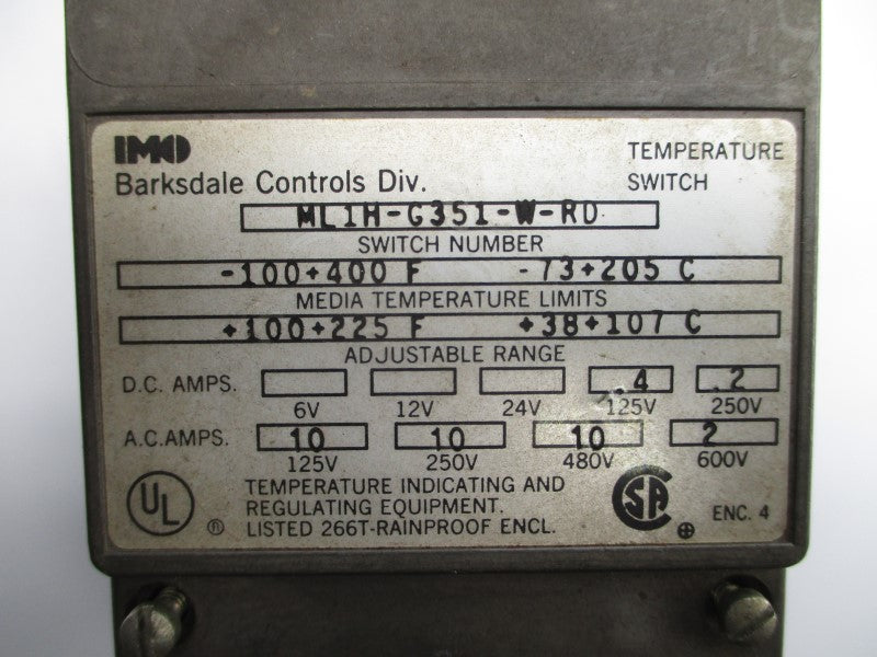 IMO ML1H-G351-W-RD 600VAC 10A UNMP