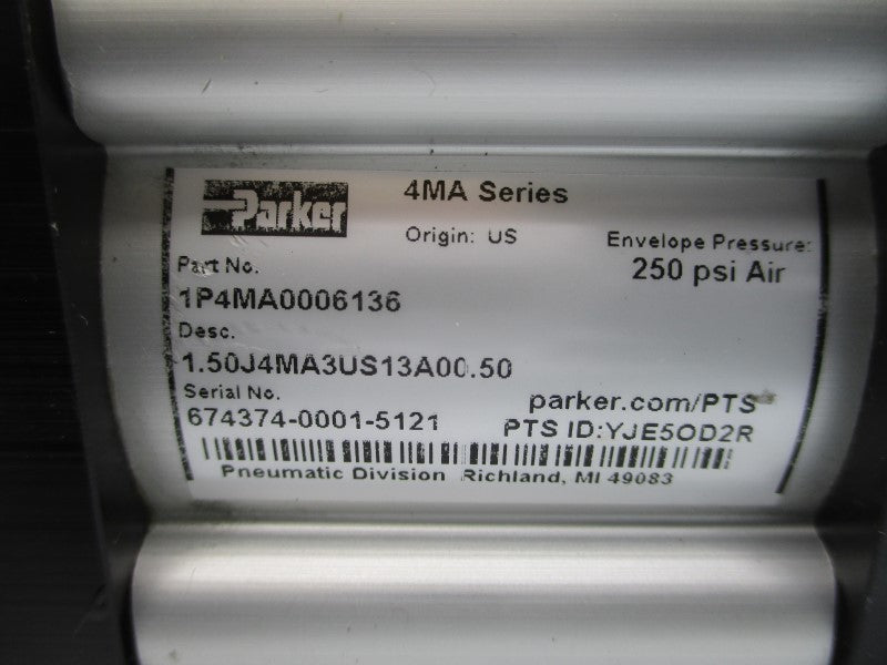 PARKER 1P4MA0006136 1.50J4MA3US13A00.50 250PSI NSNP