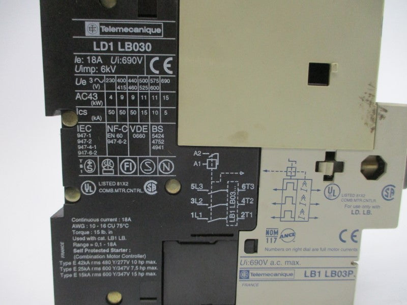 TELEMECANIQUE LD1LB030 105/115-120V 18A UNMP
