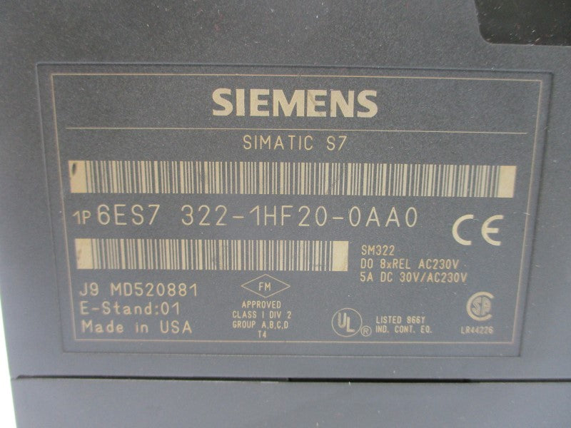 SIEMENS 6ES7322-1HF20-0AA0 230VAC 5A NSNP
