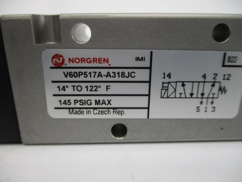 NORGREN V60P517A-A318JC 145PSI NSMP