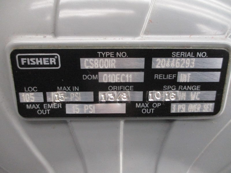 FISHER CS800IR 15PSI 10-16"WC 1-3/8" NSNP