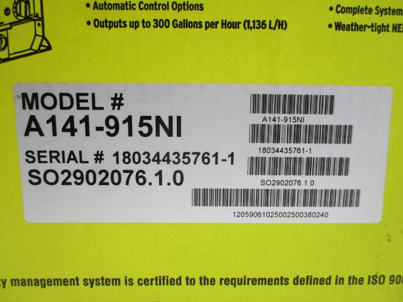 LMI MILTON A141-915NI 110-120V .66A 250PSI NSMP