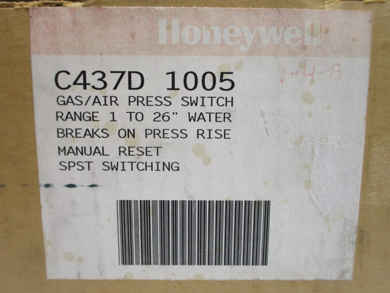 HONEYWELL C437D1005 120/240VAC 48A 1-26"H2O NSMP