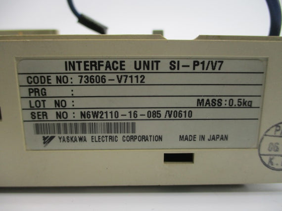 YASKAWA ELECTRIC SI-P1/V7 73606-V7112 (AS PICTURED) UNMP