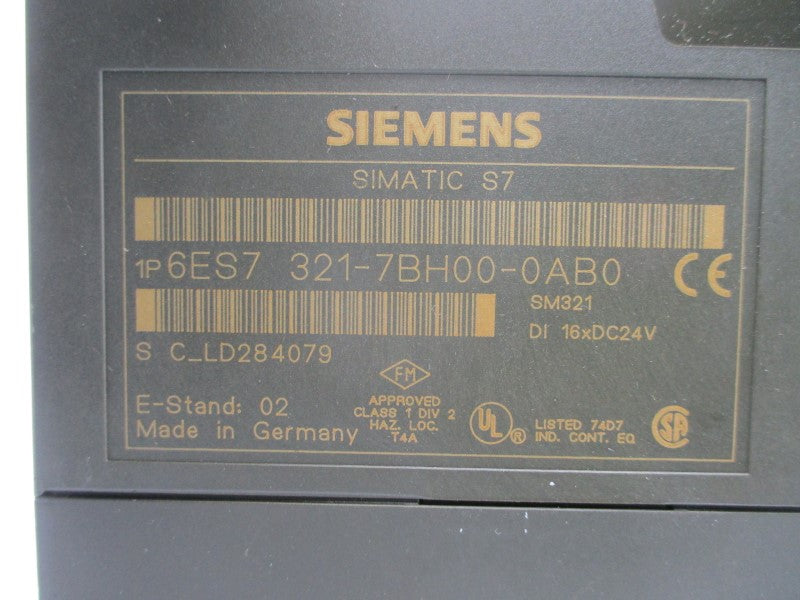 SIEMENS 6ES7321-7BH00-0AB0 24VDC UNMP