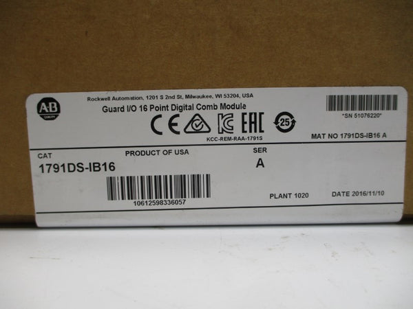 ALLEN BRADLEY 1791DS-IB16 SER. A DATE: 2016 NSFS