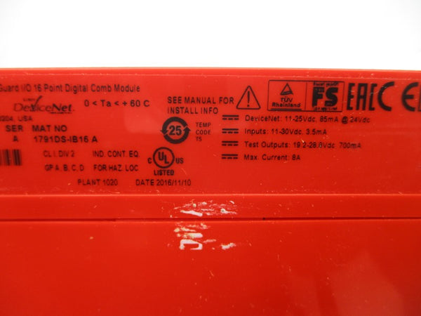ALLEN BRADLEY 1791DS-IB16 SER. A 11-30VDC 8A NSMP