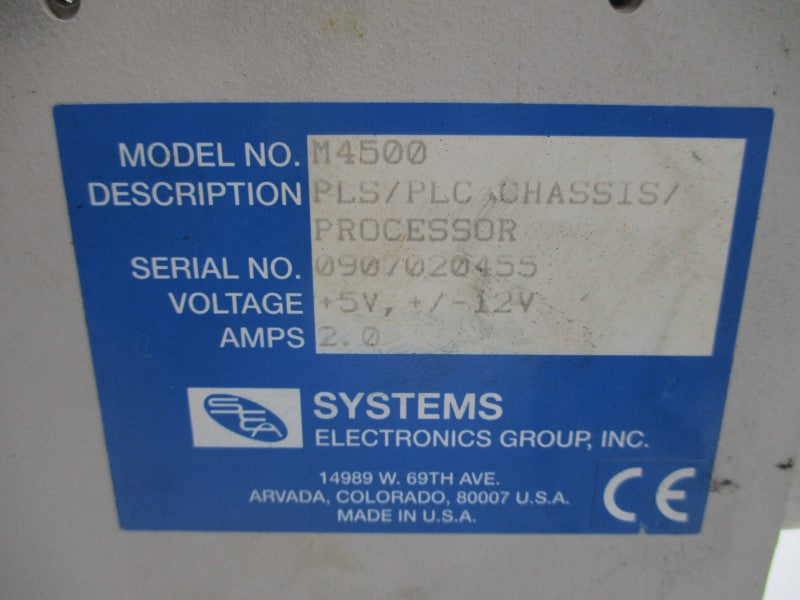 SYSTEMS ELECTRONICS GROUP M4500 5V 2.0A UNMP