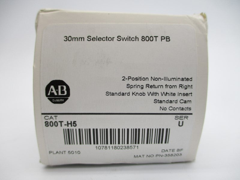 ALLEN BRADLEY 800T-H5 SER. U (WH) NSFS