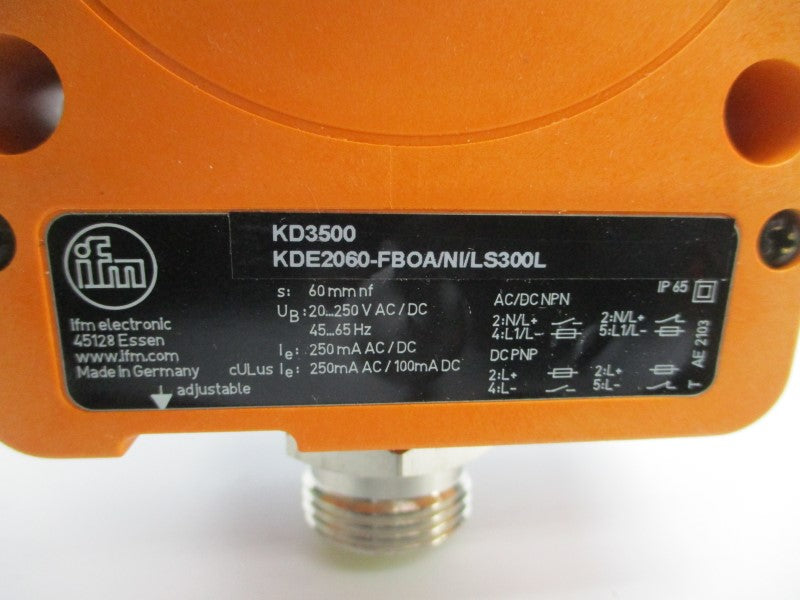 IFM EFECTOR KD3500 KDE2060-FBOA/NI/LS300L 20-250VAC/DC NSMP