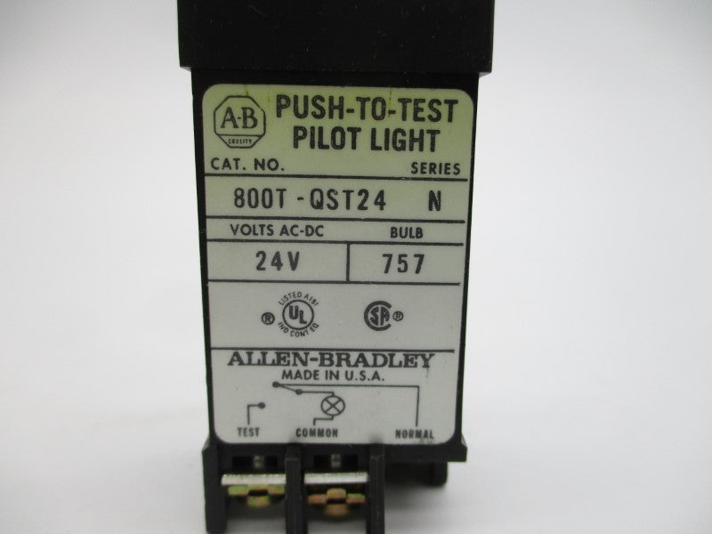 ALLEN BRADLEY 800T-QST24 SER. N 24VAC/DC (WH) NSMP