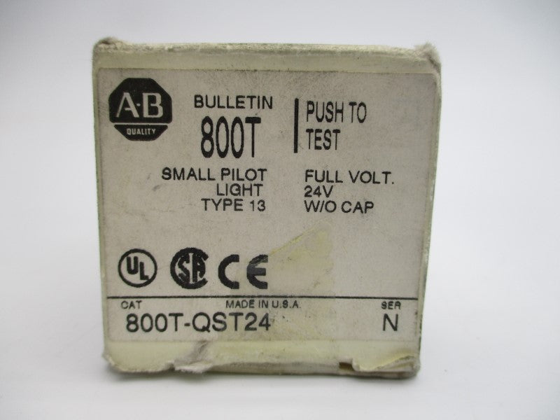 ALLEN BRADLEY 800T-QST24 SER. N 24VAC/DC (WH) NSMP