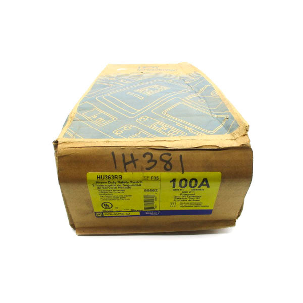 SQUARE D HU363RB SER. F05 600V 100A NSFS
