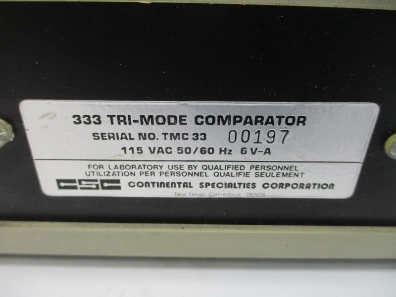 CONTINENTAL SPECIALTIES CORPORATION 333 115VAC UNMP
