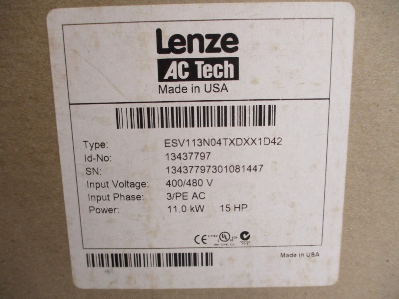 LENZE ESV113N04TXDXX1D42 13437797 400/480VAC 27/24A NSMP