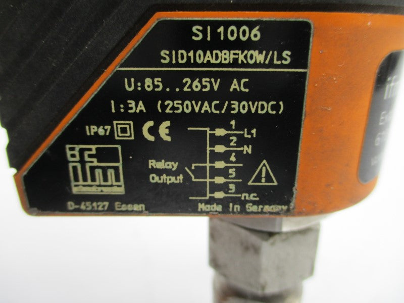 IFM EFECTOR SI1006 SID10ADBFK0W/LS 85-265VAC 3A UNMP