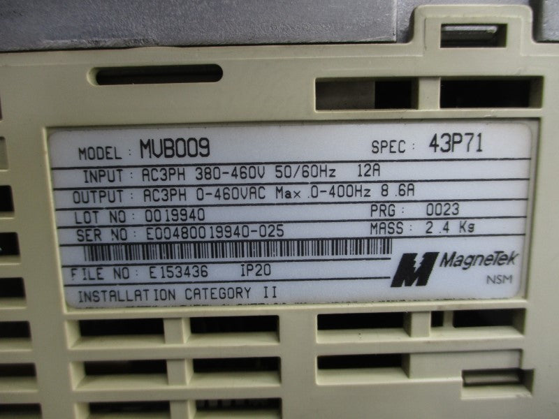 MAGNETEK MVB009 380-460VAC 12A (AS PICTURED) UNMP
